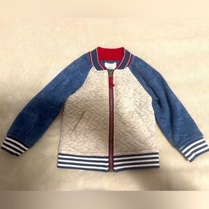 Oshkosh Toddler Zipper Bomber Jacket Size 18 months Blue sweatsuit